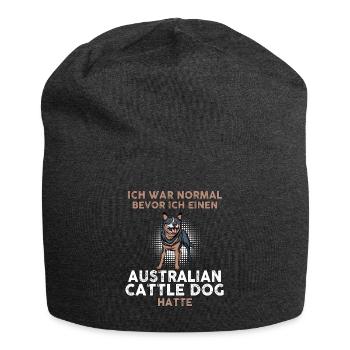 Früher war ich normal | Australian Cattle Dog - Jersey-Beanie - Anthrazit - Vorne
