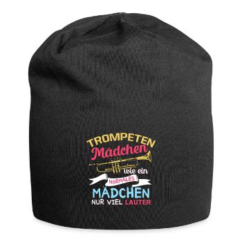 Trompeten Mädchen Lustiger Trompeterin Spruch - Jersey-Beanie - Schwarz - Vorne