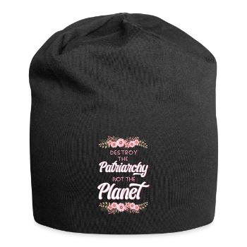 Destroy The Patriarchy, Not The Planet Earth - Jersey Beanie - black - Front