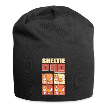 Sheltie Dad Shetland Sheepdog Herrchen Geschenk - Jersey-Beanie - Schwarz - Vorne