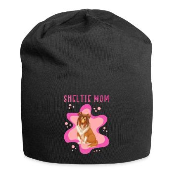 Cadeau de maman de chien de berger de Shetland de maman de Sheltie - Bonnet en jersey - noir - Devant