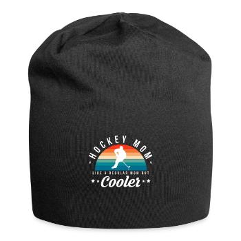 Hockey Mom Like A Regular Mom But Cooler - Jersey Beanie - black - Front