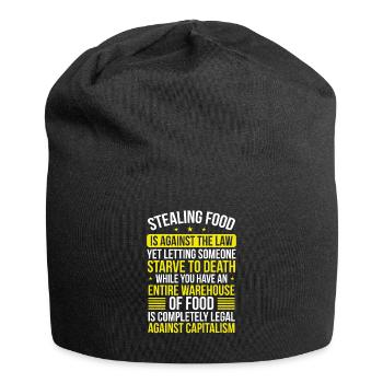 Stop Capitalism World Hunger Corrupt Socialism - Bonnet en jersey - noir - Devant