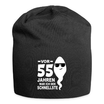 55. Geburtstag 55 Jahre 55 Jahrestag 55. Jubiläum - Jersey-Beanie - Schwarz - Vorne