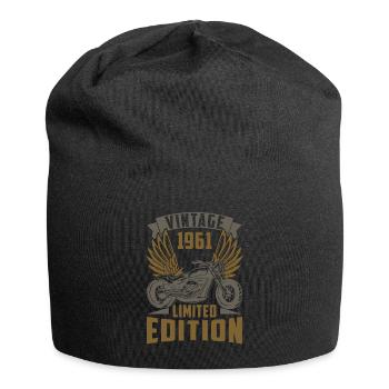 Motorradfahrer Motorrad Biker Geboren 1961 - Jersey-Beanie - Schwarz - Vorne