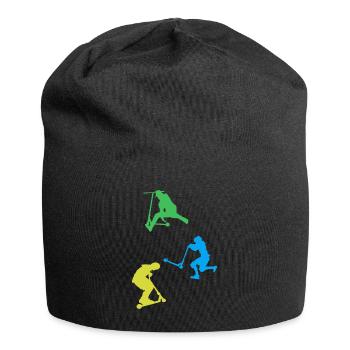 Scooter Fahrer Freestyle Scooter Stuntscooter - Jersey-Beanie - Schwarz - Vorne