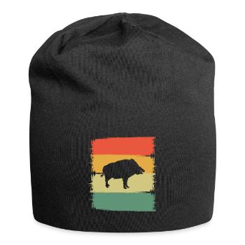 Wildschwein - Jersey-Beanie - Schwarz - Vorne