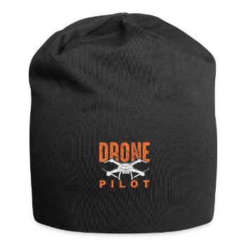 Drohne - Jersey-Beanie - Schwarz - Vorne
