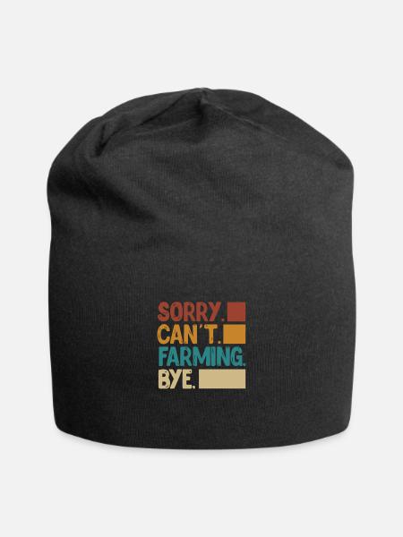 Farmer Farmer Farm Farm Gift - Jersey Beanie - black
