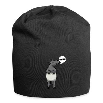 Stubborn tapir - Jersey Beanie - black - Front
