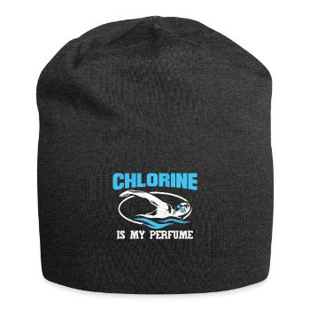 Schwimmtrainer Chlor ist mein Parfüm - Jersey-Beanie - Anthrazit - Vorne