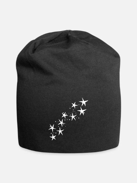 Étoiles - Bonnet en jersey - noir
