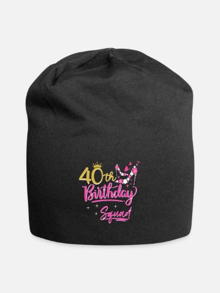 40 ans femmes 40 ans cadeau - Bonnet en jersey - noir