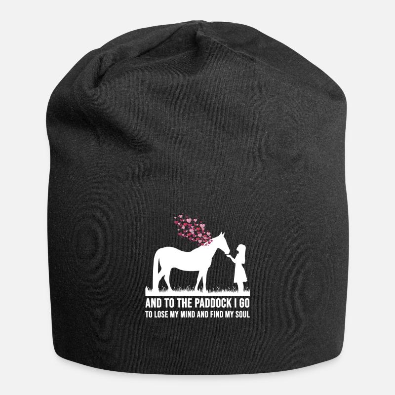 chevaux équitation proverbes citations chevaux filles cheval - Bonnet en jersey - noir
