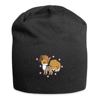 Niedlcher Kawaii Fuchs Anime Tier Otaku - Jersey-Beanie - Schwarz - Vorne