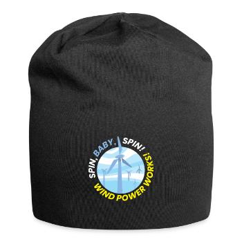 Windpower Works Wind Power Wind Energy - Jersey Beanie - black - Front