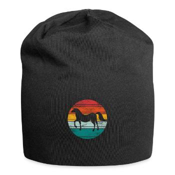 Rider Retro Vintage Riding Club Horse Riding - Jersey Beanie - black - Front