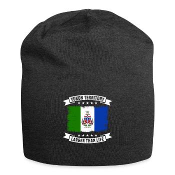 Yukon Territory Flag Vintage Retro - Jersey Beanie - charcoal grey - Front