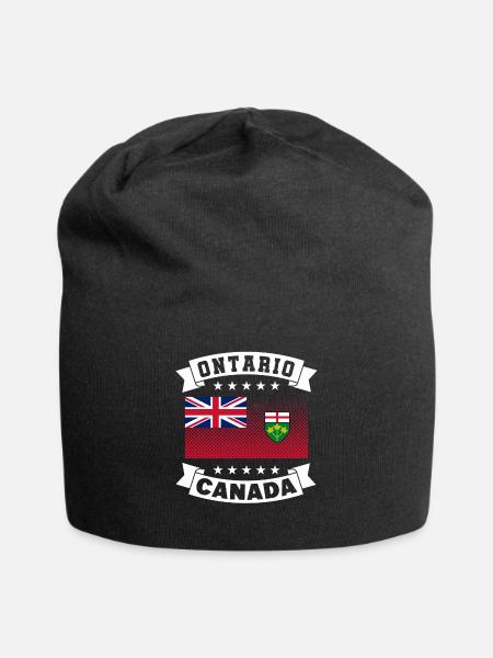 Ontario Flag - Jersey Beanie - black