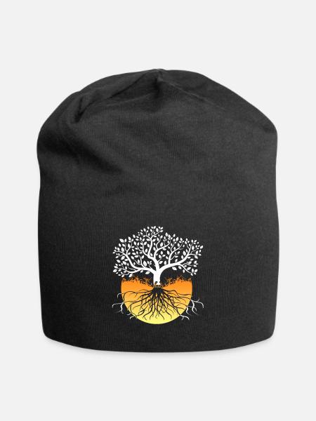 Yggdrasil Wikinger Lebensbaum - Jersey-Beanie - Schwarz