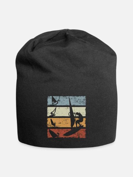 Vintage Windsurfing - Jersey-Beanie - Schwarz