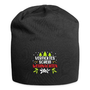 Weihnachtsmuffel Spruch Anti-Weihnachten - Jersey-Beanie - Schwarz - Vorne