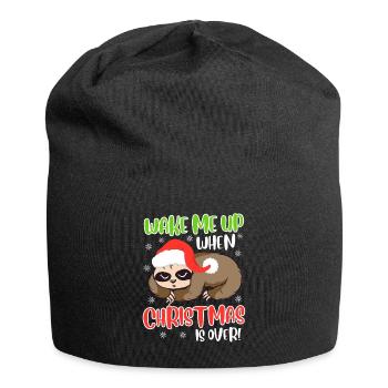 Anti-Christmas Faultier Anti-Weihnachten - Jersey-Beanie - Schwarz - Vorne