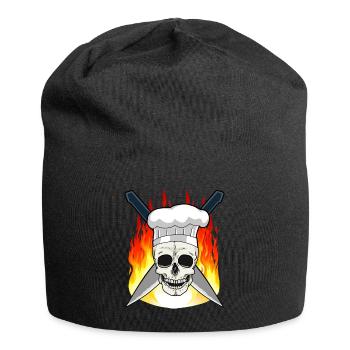 Koch Küche kochen Chefkoch Kochkunst Hobbykoch - Jersey-Beanie - Schwarz - Vorne