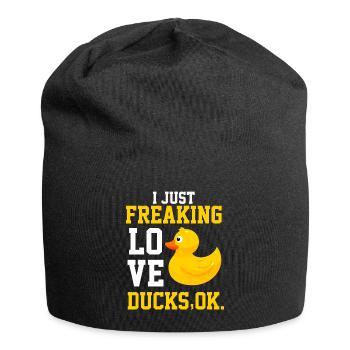 I Just Freaking Love Ducks Ok Rubber Duck - Bonnet en jersey - noir - Devant