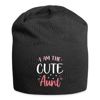 I am the cute aunt design pour votre tante - Bonnet en jersey - noir - Devant
