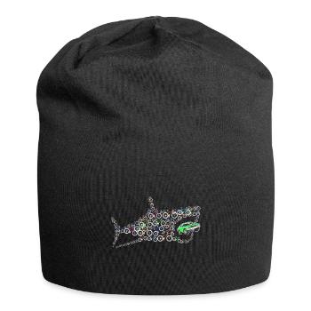 Poisson mange voiture vélo cycliste environnement climat - Bonnet en jersey - noir - Devant