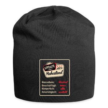 Rente, Pension, Ruhestand - Jersey-Beanie - Schwarz - Vorne