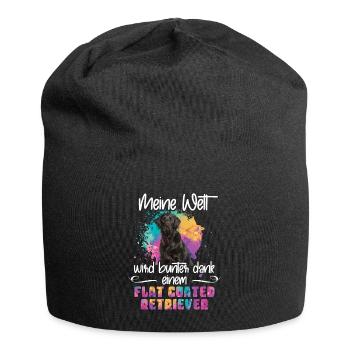 Dank meines Flat coated retriever Hund - Jersey-Beanie - Schwarz - Vorne