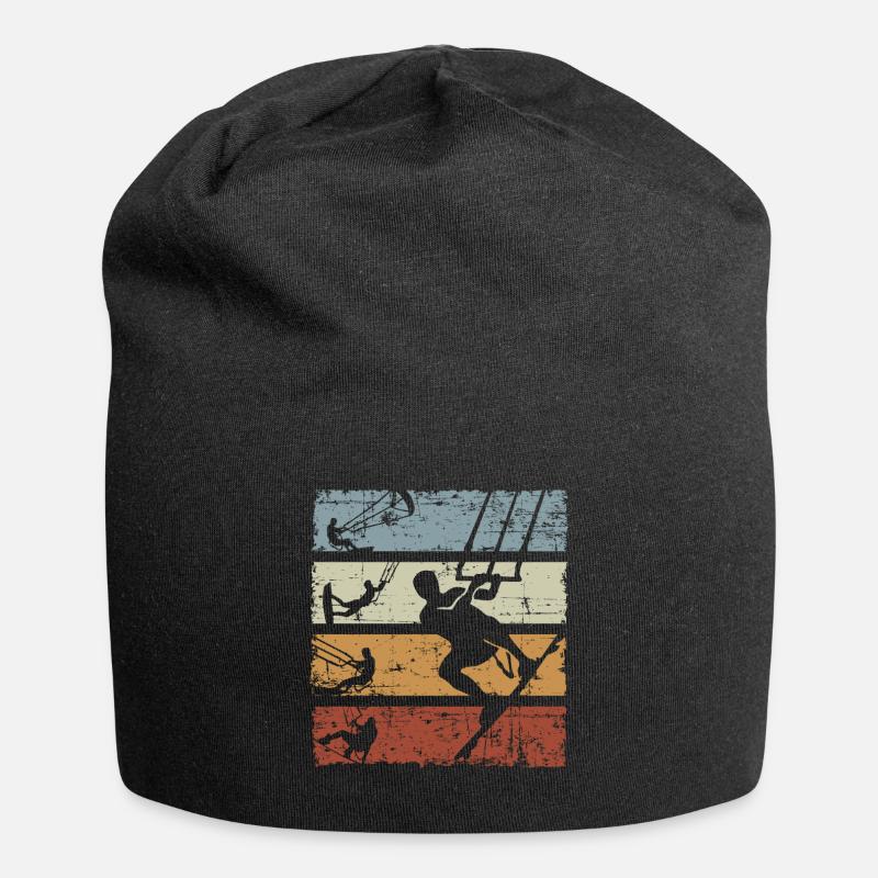 Vintage Kiteboarding - Bonnet en jersey - noir