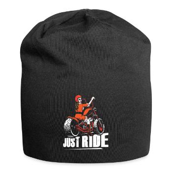 Motorrad Frau - Jersey-Beanie - Schwarz - Vorne