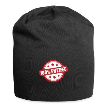 Puzfee Putzfrau Haushaltshilfe Putzkraft - Jersey-Beanie - Schwarz - Vorne