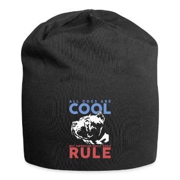 American Bully chiens propriétaires de chiens cadeau - Bonnet en jersey - noir - Devant