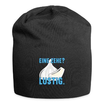 Eine Zehe? Lustig Knoblauch Essen Gewürze Stinken - Jersey-Beanie - Schwarz - Vorne
