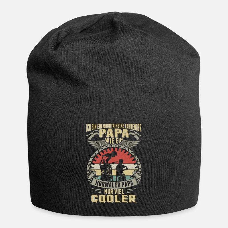 Fahrrad Fahrender Papa - Jersey-Beanie - Schwarz