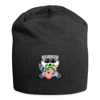 Bébé raton laveur - Bonnet en jersey - noir - Devant