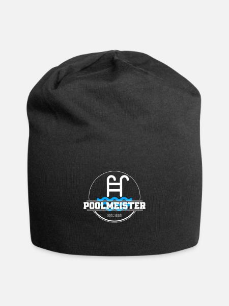 Poolmeister Pool Meister Swimmingpool Poolboy - Jersey-Beanie - Schwarz