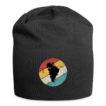 Obst Trauben Wein Traube Weinrebe Retro Geschenk - Jersey-Beanie - Schwarz - Vorne
