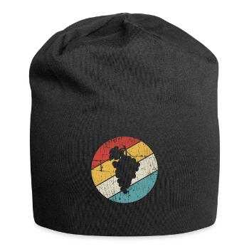 Obst Trauben Wein Traube Weinrebe Retro Geschenk - Jersey-Beanie - Schwarz - Vorne
