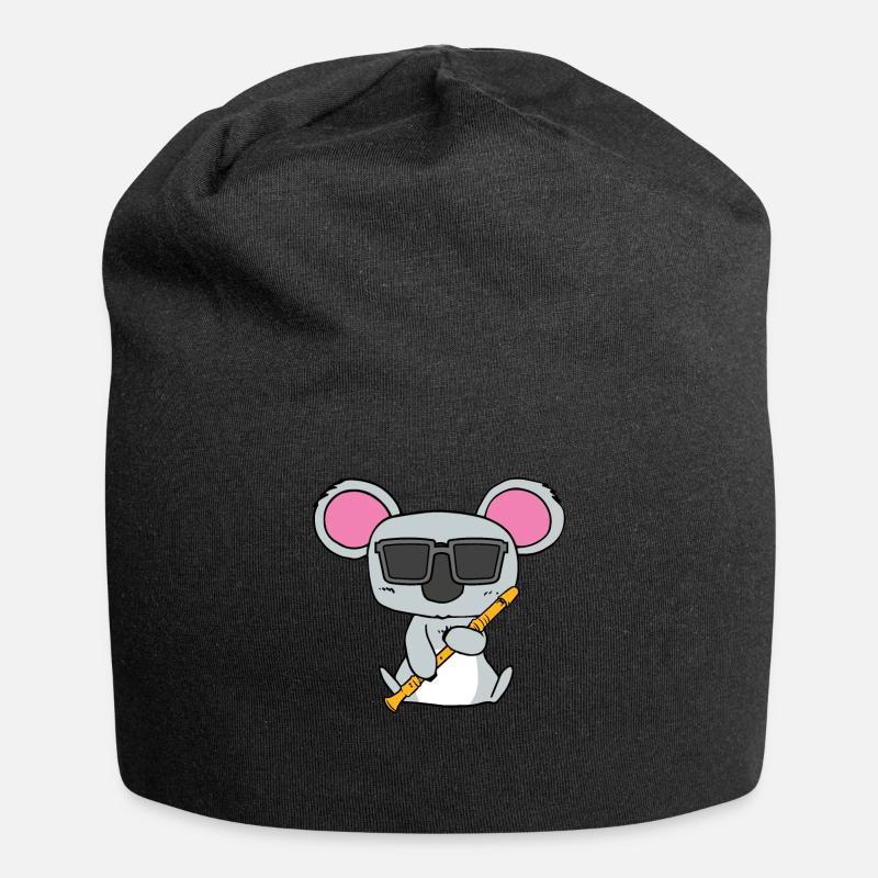 Koala Flûte à bec - Bonnet en jersey - noir