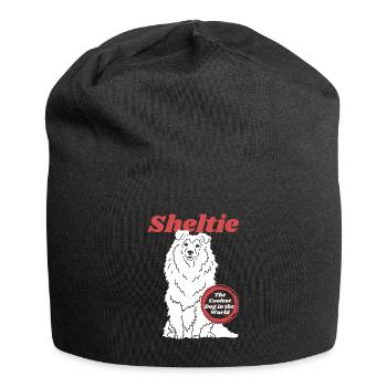 Sheltie Shetland Sheepdog chien cadeau - Bonnet en jersey - noir - Devant