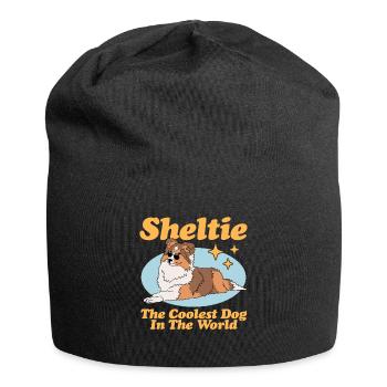 Sheltie Shetland Sheepdog Hunde Geschenk - Jersey-Beanie - Schwarz - Vorne