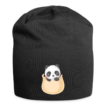 Marsupium Baby Panda - Jersey-Beanie - Schwarz - Vorne