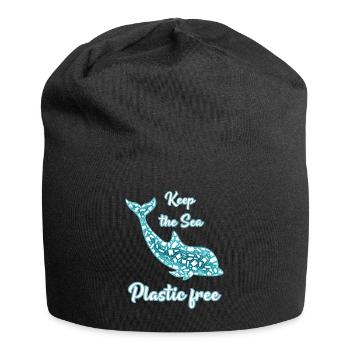 Protection de l’environnement Chemise Activiste sans plastique Recyclage - Bonnet en jersey - noir - Devant