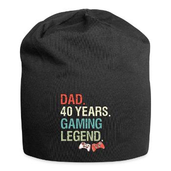 Lustige Gaming Sprüche Dad 40 Geburtstag Gamer - Jersey-Beanie - Schwarz - Vorne