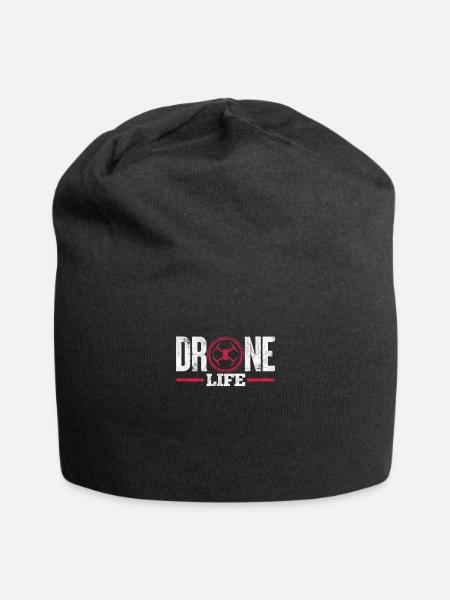 Drohne - Jersey-Beanie - Schwarz